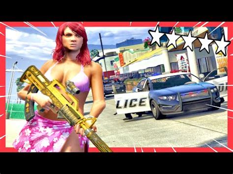 Bikini Girl S Five Star Cop Battle At Beach In Gta Rampage Escape Gta V Funny Moments