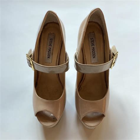 Steve Madden Nude And Glitter Heels Size Depop