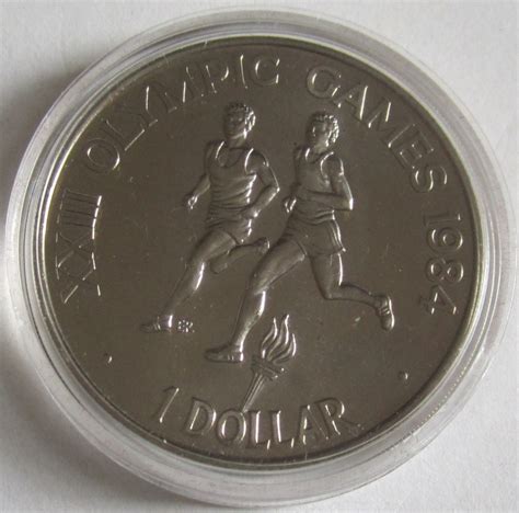 Salomonen 1 Dollar 1984 Olympia Los Angeles Marathon Mago Muenzen 10