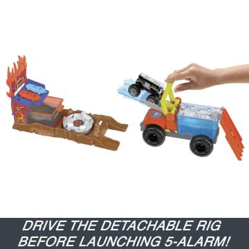 Hot Wheelsmonster Trucks Arena Smashers Color Shifters Alarm Rescue Playset Hpn Mattel