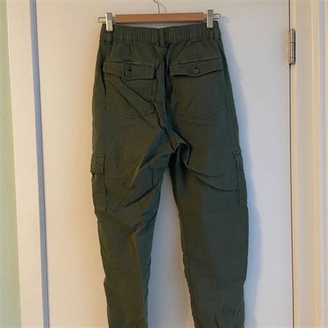 Cargo Pants Olive Green Cargo Pants With Elastic Depop