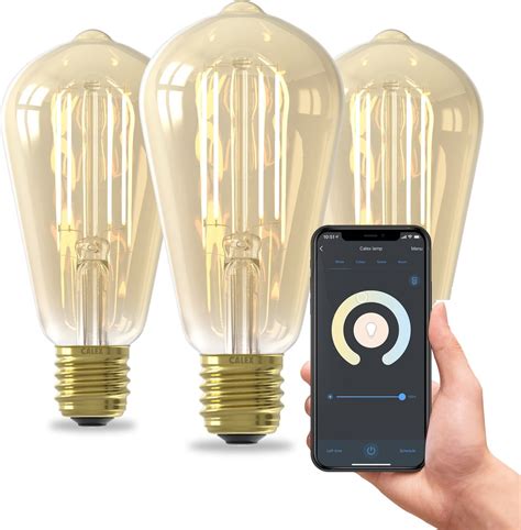 Calex Slimme Lamp Set Van 3 Stuks Wifi LED Filament Verlichting