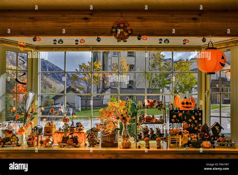 Halloween window display Stock Photo - Alamy