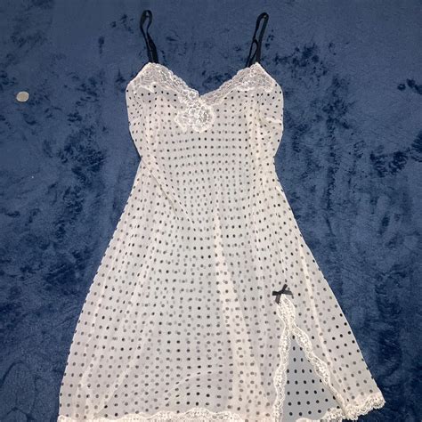 Victorias Secret Size S Polka Dot Lingerie Dress Depop