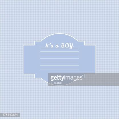 Baby boy shower card. vector image & clipart | Royalty Free