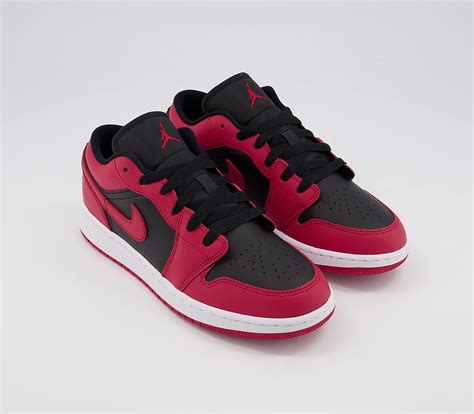 Jordan Air Jordan 1 Low Gs Trainers Gym Red Black White - Hers trainers