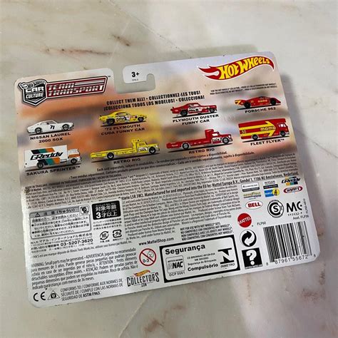 Hot Wheels Team Transport 65 EACH MOMO Porsche 962 Fleet Flyer Nissan Skyline GT R BNR34