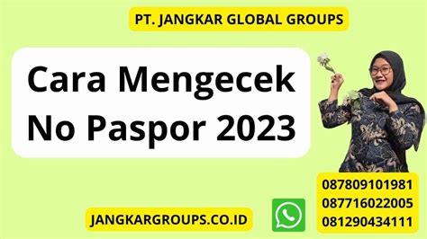 Cara Mengecek No Paspor Jangkar Global Groups