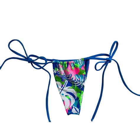 Cheeky Thong Reversible Bikini Bottom Skimpy Bottom Ibiza Beach Bikini Bottom Bubble Gum