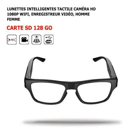 Lunettes Intelligentes Tactile Cam Ra Hd P Wifi Enregistreur Vid O