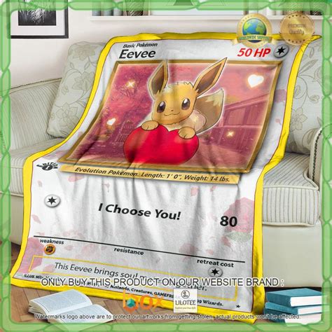 Hot Fleece Blanket Eevee I Choose You Custom Pokemon Boxbox Branding Luxury T Shirts Online In Usa