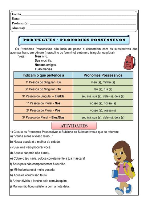 Atividade Pronome De Tratamento 4o Ano