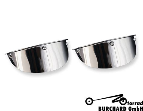 Highway Hawk Headlight Visor Plate In Chrome For Spotlights With