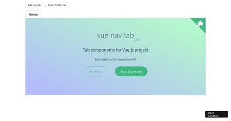 Vue Nav Tab Example Codesandbox