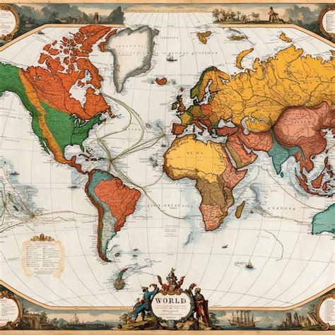 Mapa Mundi Moderno Para Mapas Interactivos Imagen Premium Generada Con Ia