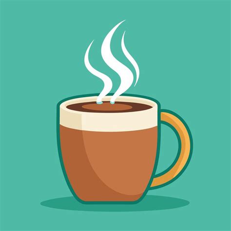 coffee cup  steam illustration  vector art  vecteezy