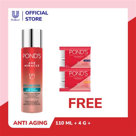 Jual Ponds Age Miracle Hya Retinol Ultimate Hydra Essence Ml Gift