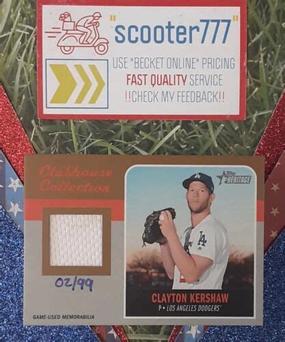 Topps Heritage Clubhouse Collection Relics Gold Ccr Ck Clayton