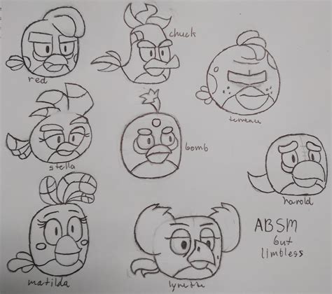 Drawing Drew The Summer Madness Version Of The Bird Characters Sorry