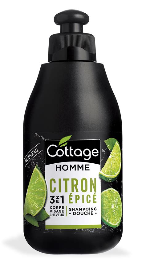 Shampoing Douche Hommes 3 En 1 Citron épicé Cottage France