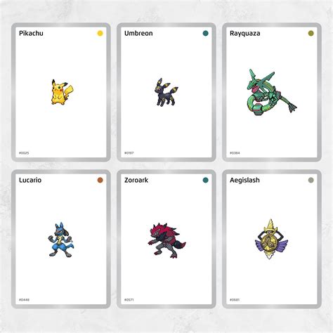 Printable Pokémon National Pokédex Placeholder Cards | Collection