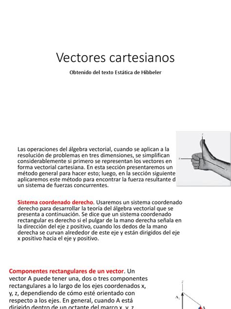 3 Vectores Cartesianos Pdf Vector Euclidiano Sistema De