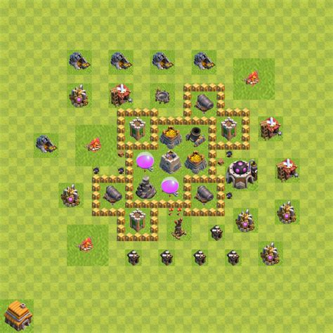 Diseño Ayuntamiento nivel 5 para farming TH5 Aldea Perfecta COC