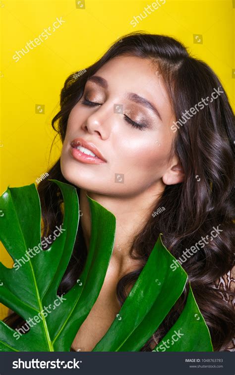 Beautiful Sexy Woman Bikini Tropical Plants Stock Photo 1048763783 Shutterstock