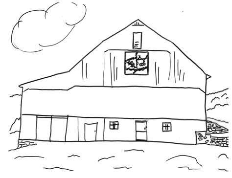 coloring pages of barns 3