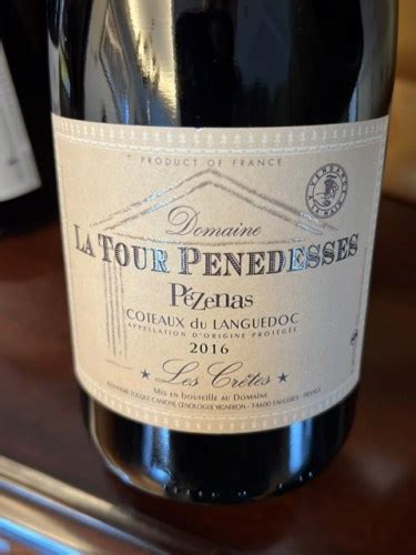 La Tour Penedesses Les Cr Tes P Zenas Coteaux Du Languedoc Vivino Us