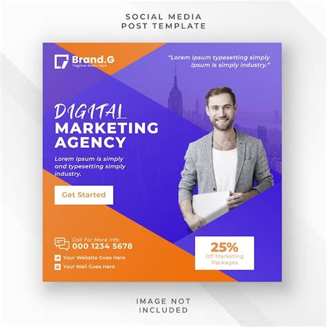 Premium Vector Digital Marketing Agency Instagram Square Flyer Social