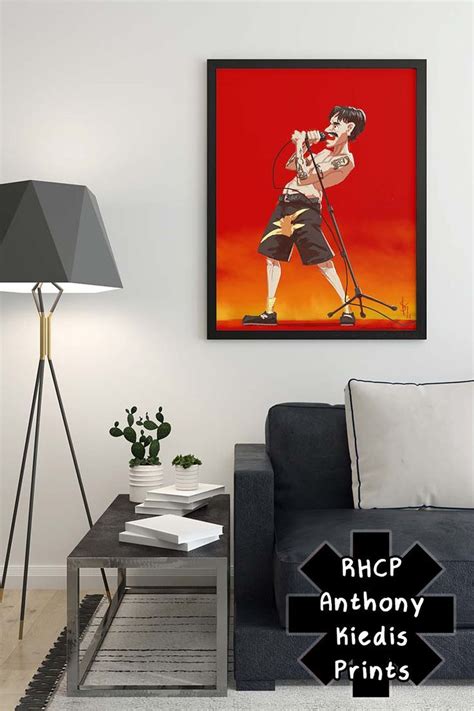 Anthony Kiedis Red Hot Chilli Peppers Poster Rhcp Concert Poster Rock Band Wall Art Rhcp Gift