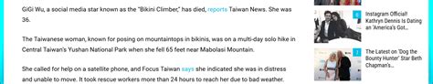 Lift The Veil From Your Eyes 42 44 74 218 223 Bikini Climber GiGi Wu Dead At 36 After