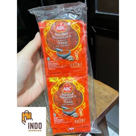 Jual Sambal Terasi ABC Sachet Isi 10 Sambel Terasi ABC Nusantara