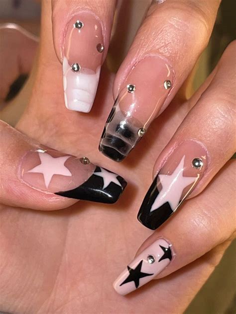 Punk Nails Edgy Nails Classy Acrylic Nails Soft Nails Grunge Nails