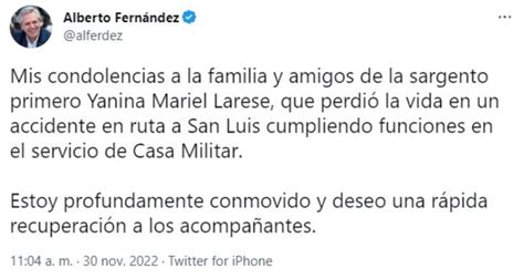 Murió una integrante de la custodia de Alberto Fernández en un