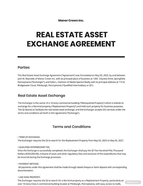 Share Exchange Agreement Template