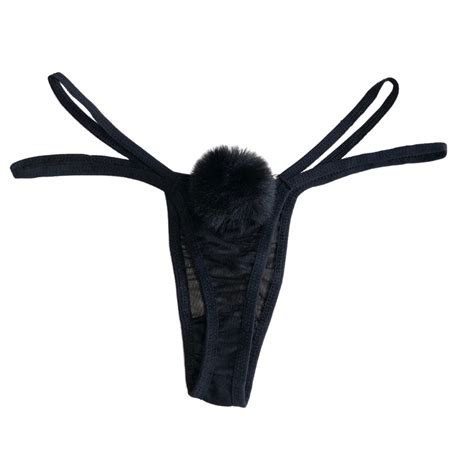 Calcinha Fio Dental S Xy Pompom De Pel Cia Lingerie Sensual Shopee Brasil