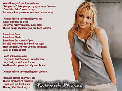 Lyrics Wallpapers Britney Spears Sometimes