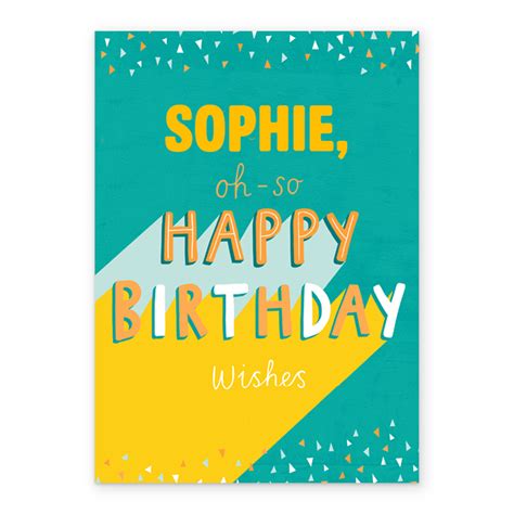 Personalised Editable Bold Text Based Birthday Card Hallmark