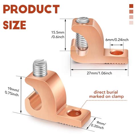 Snapklik.com : Landhoow 40 Pack Lay In Connector Pool Bonding Lug