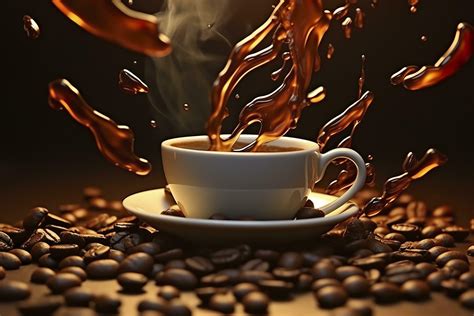 Coffee Bliss. Savoring the Aromatic Symphony of Splashing Beans