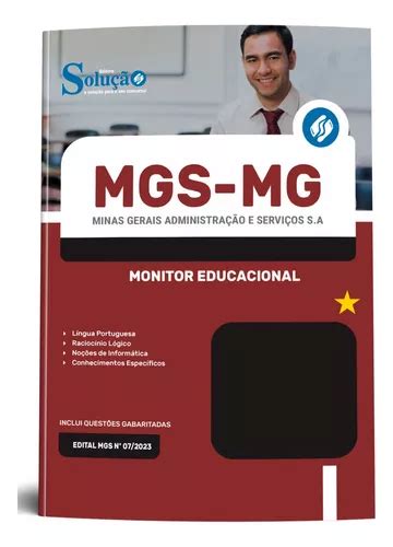 Apostila Monitor Educacional Mgs Mg 2024 Atualizada Editora Solução