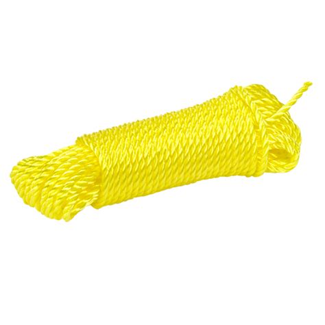 Corde torsadée en polypropylène Ben Mor 3 torons jaune 50 pi x 3 16