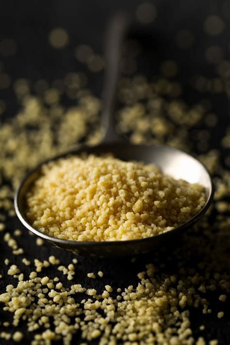 Uncooked Couscous In A Glass Jar Stock Image Image Of Food Diet