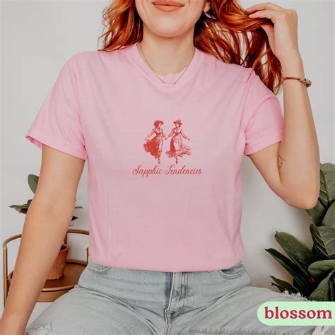 Sapphic Tendencies Comfort Colors Shirt Subtle Lesbian Pride Shirt Funny Lesbian Coded Tee