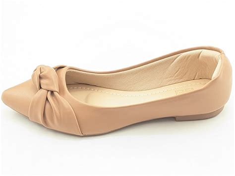Sapatilha Feminina Cs Nude Laço Bico Fino CECI Calçados Atacado de