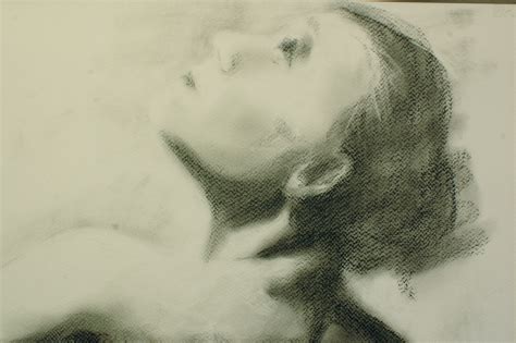 Original Drawing Nude Study Charcoal Drawing Matted And Framed X