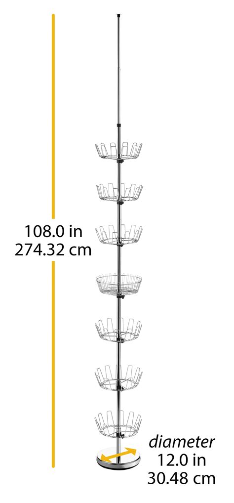 Floor To Ceiling Shoe Spinner Rack Shelly Lighting
