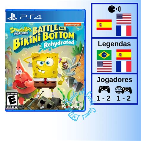 Spongebob Squarepants Battle For Bikini Bottom Rehydrated Ps Eua Xande A Lenda Games A